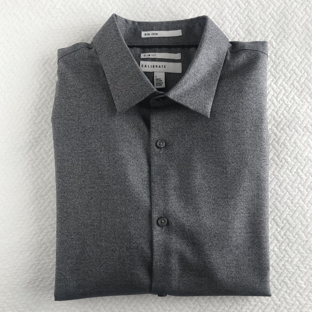 Like new calibrate slim fit dress shirt non iron L